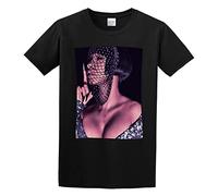 QIESHEOK Cardi B Bad B Unisex 100% Cotton Short-Sleeve T-Shirts Black S