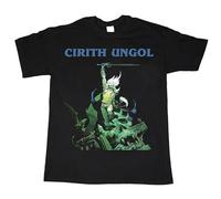 QIESHEOK Cirith Ungol Frost And Fire Heavy Metal Band Pagan Altar Unisex 100% Cotton Short-Sleeve T-Shirts Black S