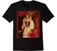 QIESHEOK Countess Elizabeth Bathory Graphic Vampire Unisex 100% Cotton Short-Sleeve T-Shirts Black XXL