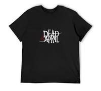 QIESHEOK Dead By April Logo Retno Unisex 100% Cotton Short-Sleeve T-Shirts Black XL