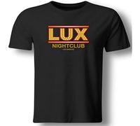 QIESHEOK Lux Nightclub T Shirt Funny Parody Lucifer Morningstar Ella Lopez Dexter! Unisex O-Neck 100% Cotton Short-Sleeve T-Shirts Black L