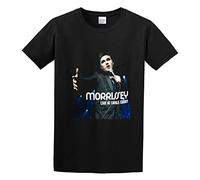 QIESHEOK Morrissey Live At Earls Court Unisex 100% Cotton Short-Sleeve T-Shirts Black XXXL