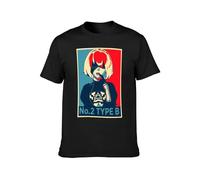QIESHEOK Nier Automata 2B Poster Game Unisex 100% Cotton Short-Sleeve T-Shirts Black L