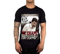 QIESHEOK The Last Narco Jaoquin El Chapo Guzman Graphic Drug Lord Mexico Prison T-Shirt Graphic Unisex Black Top Shirt S S