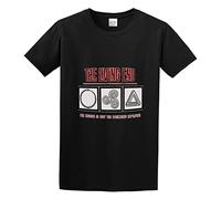 QIESHEOK The Living End The Ending Is Just The Beginning Repeating Unisex 100% Cotton Short-Sleeve T-Shirts Black M