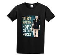 QIESHEOK Toby Keith Hope On The Rocks Unisex 100% Cotton Short-Sleeve T-Shirts Black XXL