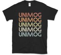 QIESHEOK Unimog Yellow Mens Women T Shirt 100% Cotton with Cool Retro Style Design Unisex 100% Cotton Short-Sleeve T-Shirts Black XL