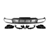 QIFANB Diffusore Posteriore in Stile Carbonio con Tubo di Scappamento per Benz per W213 E200 E300 2016 2017 2018 2019 2020 Alette del Diffusore Posteriore