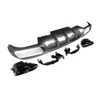 QIFANB per Benz per W213 E200 E300 2016 2017 2018 2019 2020 per AMG Carbon Style Diffusore Posteriore con Tubo di Scappamento Alette del Diffusore Posteriore