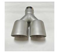 QIFHFBA Gola della Coda dell'auto 1 Pz Accessori Auto Tubo di Scarico Silenziatore Gola Coda in Acciaio Inox Sabbiato Tipo Y Doppia Uscita A Filo di Grosso Calibro Terminale Scarico Auto(63mm-101mm)