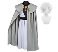 Qifrey - Set completo di vestaglia da mago per cosplay, con mantello e | Costume da mago fantasy, da uomo, per Halloween o giochi di ruolo