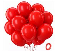 QIFU 100 Pezzi Palloncini Compleanno Elio Palloncini Rosso Modellabili, Addobbi Festa Matrimonio Compleanno Allestimento Gender Reveal Party Baby Shower Laurea Fidanzamento, 12 Pollici