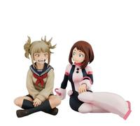 Qigmhua 2 pezzi Toga Himiko Figure Uraraka Ochako, 10 cm, modello Sitpose MHA, statuette Uraraka Ochako e Toga Himiko, statuette in PVC