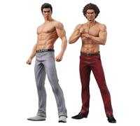 Qigmhua 2 statuette Kasuga Ichiban Goro Majima/Kiryu Kazuma Statua anime Action Figue Gioco Modello Stand Pose PVC Desktop da collezione 17 cm