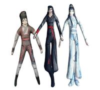 Qigmhua 3 pezzi di peluche LAN Wang Ji e Wei Wu Xian, anime Twistable Figure LAN Wang Ji Posable Action Figuren, divertente e astratto, 28 cm