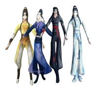 Qigmhua 4 pezzi di peluche LAN Wang Ji e Wei Wu Xian, figura anime Twistable LAN Wang Ji Posable Action Figuren, divertente e astratto regalo Bag Ornamenti 28 cm
