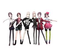 Qigmhua 6 pezzi di peluche Iseri Nina Kawaragi Momokr anime posable Action Figures Ebizuka Tomo Cuscino astratto girevole figura da collezione per fan 28 cm
