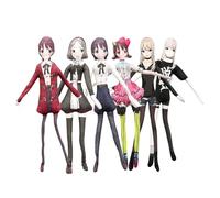 Qigmhua 6 pezzi di peluche Iseri Nina Kawaragi Momokr anime posable Action Figures Ebizuka Tomo Cuscino astratto girevole figura da collezione per fan 28 cm