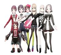 Qigmhua 7 pezzi Iseri Nina Peluche Kawaragi Momokr Anime, Posable Action Figures Ebizuka Tomo Cuscino astratto girevole figura da collezione per fan 28 cm