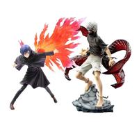 Qigmhua Figura anime Kaneki Ken e Kirishima Toka modello - 2 statuetta in PVC | Posa da combattimento dinamica | Anime, figura da collezione