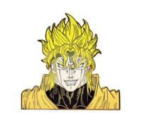 Qigmhua Spilla Dio Brando | JJBA Spilla da bavero Anime Badge Dio Brando Button | JJBA Cosplay Requisiten Accessori Borsa Decorazione fai da te 6,5 cm, 6.5cm, Poliestere