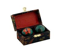 QiGong Palla tibetana, 1 coppia di sfere sonore, sfere per la meditazione, Yin Yan, 1 coppia da 3,0 cm di diametro