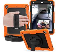 QIHANG Custodia per iPad 9.7 2018&2017 / iPad PRO 9.7 / iPad Air 2, Full-Body Antiurto Robusto Protettiva Cover con Supporto Girevole a 360 ° e Tracolla Staccabile per iPad 9.7" (Arancia)