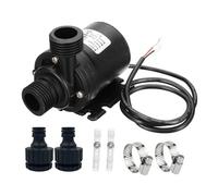 QIHRUIA Motore A Corrente Continua Brushless con Nucleo in Ceramica, Pompa Sommersa, Piccola Pompa Booster, Acquario con Roccia Raffreddato Ad Acqua, Pompa A Bassa Rumorosità,Black Bare Wire 24v