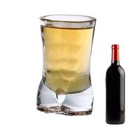 Qihuyi Bicchierini a Forma di Corpo | Bicchiere da Whisky Bicchieri da Vino Boccali da Birra,Bicchiere da Birra in Vetro a Forma di Corpo Squisito Multiuso per Bar Addio al Celibato