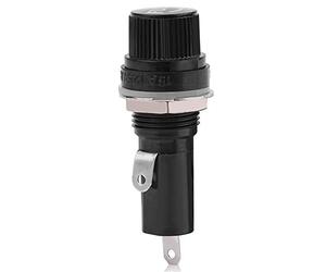 Qii lu 5 pezzi Montaggio su pannello terminale, 5 pezzi Presa sostituzione per portafusibili montata su quadro elettrico sostituzione per fusibili in vetro 6 * 30 CA 125 V 15 A/250 V 10 A 6x30 mm