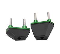 Qiilu 1 paio cursori del telaio protezioni Slider per telaio moto protezioni telaio moto caduta crash protector pad per z800 z1000 z750 alluminio CNC nero verde