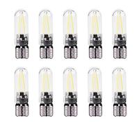 Qiilu 10 pz 12 V W5W T10 194 COB Filamento LED Auto Lettura DRL Tronco LED Lampadina Luce Bianca Filamento Lampadina Luce di Ricambio per Vetrina Decorativa Domestica Lampada Comodino Illuminazione