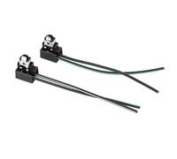 Qiilu 2 stuks Koplamp Socket, koplamp Lamp Socket Bedrading Socket H1 Lamp Power Line Connector fit voor conector bombilla h1