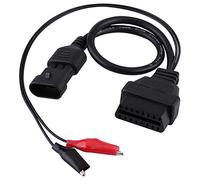 Qiilu 3 Pin a 16 Pin 40cm Adattatore Connettore OBD2 2 Fiat OBD2 Adattatore Cavo di Diagnostica Connettore per Lancia Nero