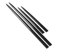 Qiilu 4 Pezzi Rivestimento Laterale Del Corpo Impermeabile Nero Brillante - Protezione Universale Per Porta Modanatura Automobilistica