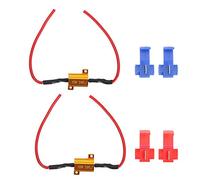 Qiilu 5w Anti Erreur Resistenza di Carico 10w 47 Ohm 12v Decoder LED, Resistenza di Carico del Decodificatore LED Resistore di Carico Kit Cablaggi Faro Auto per Auto 2 Pezzi Anti Hyper
