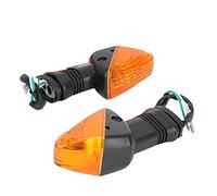 Qiilu adatto per indicators adatto per indicators Indicatore di direzione, 2PCS Indicatore di direzione Lampada per accessori di modifica per motocicli ZX-6R(Nero giallo) adatto per kaw