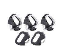 Qiilu Anelli Tracolla triangolari per Fotocamera, Set da 5 Pezzi in Lega di Alluminio Nera antiriflesso, compatibili con, mirrorless e Action Cam