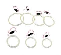 Qiilu Angel Eyes, 1 paio di fari per auto Halo Anelli Angel Eye COB Chip Faro DRL LED per auto da moto (80mm)