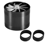 Qiilu Auto Turbocompressori, 64mm Turbonatore di presa d'aria per auto Turbina a turbina singola Super Caricatore Gas Risparmio carburante Turbo (Nero)