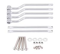 Qiilu Barre di Supporto per Borse Laterali per Moto, Barre di Supporto per Borse Laterali per Moto Kit staffe per Honda Suzuki Yamaha Kawasaki Argento Adatto per Borse Moto Impermeabili Laterali