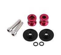 Qiilu Bobina braccio oscillante, QL01113 2 PZ 6/8 / 10mm Moto CNC Cavalletto Posteriore Swing Arm Cursili Spool Stand Forcellone Rocchetti(6mm -Red)