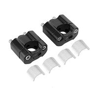 Qiilu Coppia 22mm/28mm 1/8in 7/8in Moto Manubrio Morsetti di Montaggio Riser Adattatore CNC in Lega di Alluminio (Nero) D5m971