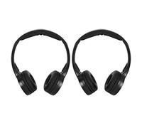 Qiilu Cuffie a Infrarossi per Auto DVD Auricolare per Cuffie Audio Stereo a Infrarossi IR Senza Fili a 2 Canali per Poggiatesta per Auto DVD