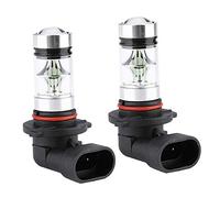 Qiilu Fendinebbia per auto ， 2 * 9006 HB4 8000K Ice Blue 100W LED Lampadine per fari Kit fendinebbia