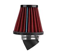 Qiilu Filtro dell'Aria, Dispositivo di rimozione del Filtro della Presa d'Aria del Motociclo con Piegatura Universale a 45 Gradi(35mm-Rosso)