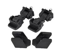 Qiilu Ganci Cofano Adatto per tj Ganci Cofano Adatto per tj Chiusure con Chiusura a Cappuccio, 2 Set di Chiusure e staffe di Sicurezza con Chiusura a Cappuccio per Auto TJ 97-06