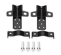 Qiilu Poggiapiedi per moto, colore nero, elegante telaio in metallo per moto, poggiapiedi larghi di ricambio per - per pedane per bici e autostrade per sporco