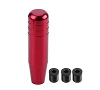 Qiilu Pookknop, Universele Auto Aluminium Handmatige Versnellingshendel 13cm (Rood) Geschikt voor Pookknop