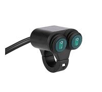 Qiilu QL03154 22 millimetri universale manubrio del motociclo faro fari fendinebbia corno pulsante doppio interruttore di comando(A)